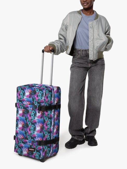 TRANSIT'R M Medium size trolley dreamflower dark - Semi-rigid Trolley Cases