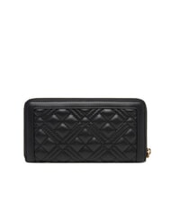 LOVE MOSCHINO QUILTED Large zip-around wallet Black - Women’s Wallets - 3