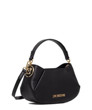 LOVE MOSCHINO CHUNKY TAB Small handbag with shoulder strap Black - Women’s Bags - 2