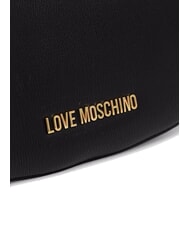 LOVE MOSCHINO CHUNKY TAB Small handbag with shoulder strap Black - Women’s Bags - 4