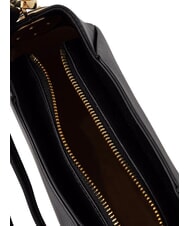 LOVE MOSCHINO CHUNKY TAB Small handbag with shoulder strap Black - Women’s Bags - 5