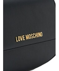 LOVE MOSCHINO CHUNKY TAB Shoulder bag with flap Black - Women’s Bags - 3