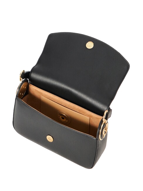 CHUNKY TAB Bag with flap and shoulder strap Black - Women’s Bags