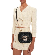 LOVE MOSCHINO EMBOSSED Mini shoulder bag Black - Women’s Bags - 5