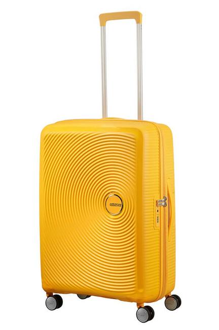 SOUNDBOX SPINNER Medium trolley, expandable goldenyellow - Rigid Trolley Cases