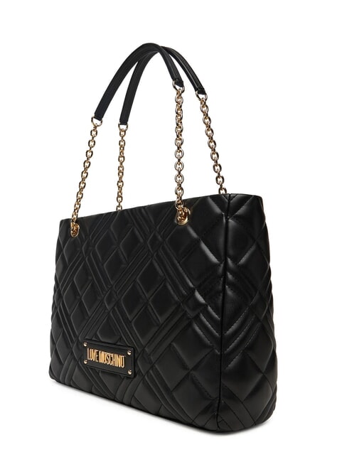 QUILTED Shopping bag with chain handles Black - Women’s Bags