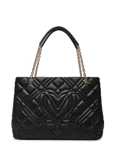 QUILTED Shopping bag with chain handles Black - Women’s Bags