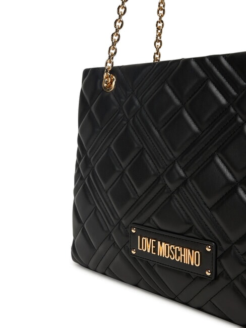 QUILTED Shopping bag with chain handles Black - Women’s Bags