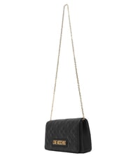LOVE MOSCHINO SMART DAILY Clutch bag with metal shoulder strap Black - Women’s Bags - 3