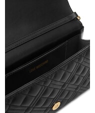 LOVE MOSCHINO SMART DAILY Clutch bag with metal shoulder strap Black - Women’s Bags - 6