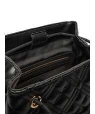 LOVE MOSCHINO QUILTED Backpack with two pockets Black - Women’s Bags - 6