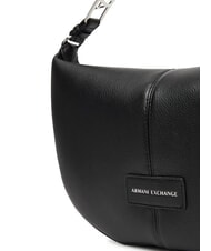 ARMANI EXCHANGE LIZ PEBBLE Medium hobo shoulder bag black - Women’s Bags - 3