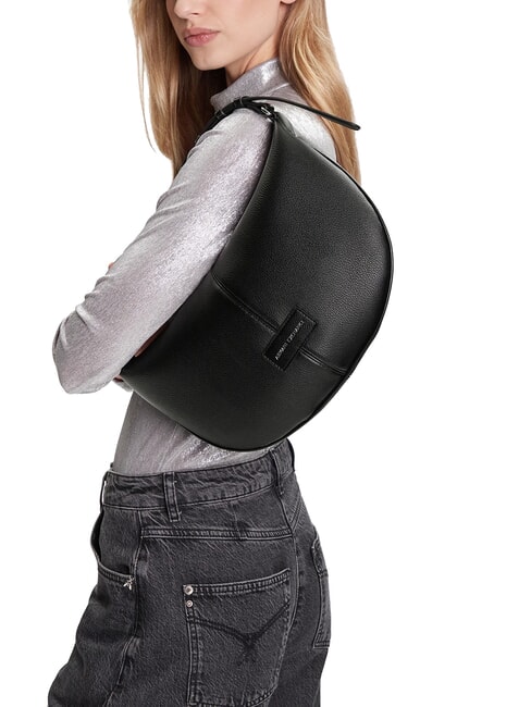 LIZ PEBBLE Medium hobo shoulder bag black - Women’s Bags