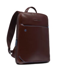 PIQUADRO BLUE SQUARE 14" laptop backpack, in leather MAHOGANY - Laptop backpacks - 2