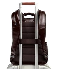 PIQUADRO BLUE SQUARE Fast-check 14" laptop backpack MAHOGANY - Laptop backpacks - 3