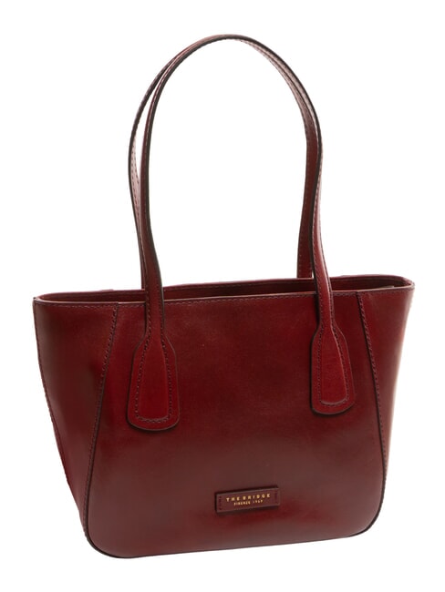 MADDALENA Shoulder shopper, in leather Chianti / Bordeaux / Gold - Women’s Bags