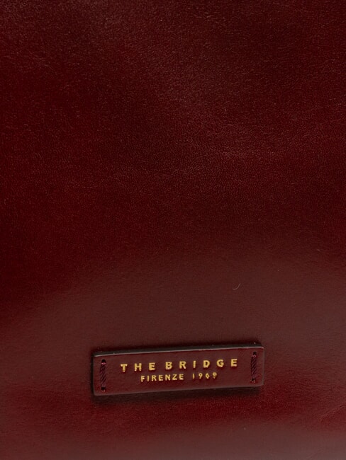 MADDALENA Shoulder shopper, in leather Chianti / Bordeaux / Gold - Women’s Bags