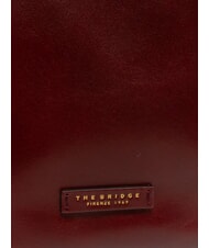 THE BRIDGE MADDALENA Shoulder shopper, in leather Chianti / Bordeaux / Gold - Women’s Bags - 3