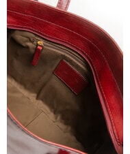 THE BRIDGE MADDALENA Shoulder shopper, in leather Chianti / Bordeaux / Gold - Women’s Bags - 5