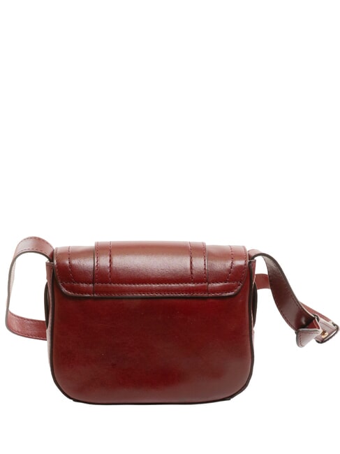 BENEDETTA  Mini shoulder bag, in leather Chianti / Bordeaux / Gold - Women’s Bags