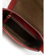 THE BRIDGE BENEDETTA  Mini shoulder bag, in leather Chianti / Bordeaux / Gold - Women’s Bags - 5