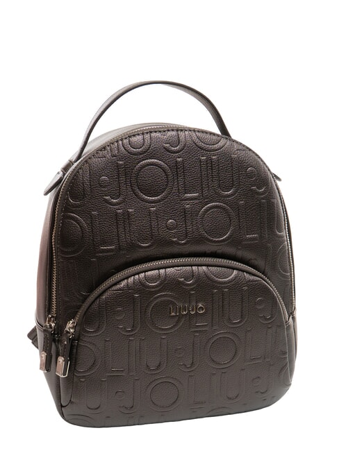MANHATTAN Medium backpack with embossed logo anthracite met. - Women&rsquo;s Bags