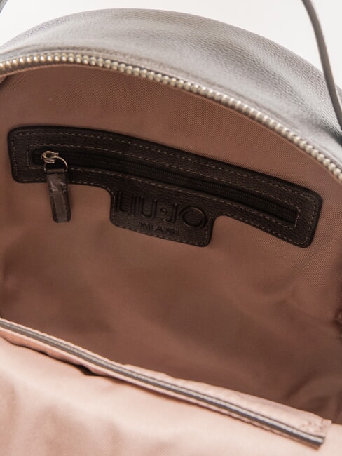 MANHATTAN Medium backpack with embossed logo anthracite met. - Women&rsquo;s Bags