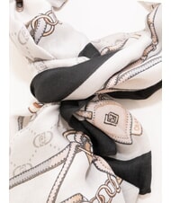 LIUJO LOGO Stole with print ice grey - Scarves - 3