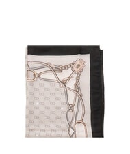 LIUJO LOGO Stole with print ice grey - Scarves - 4
