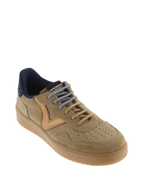 MADRID Suede sneakers with caramel sole beige - Women’s shoes