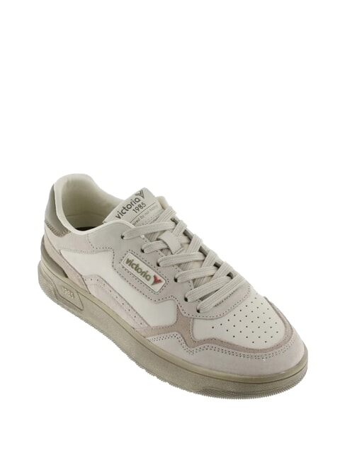 C80-URBAN Vintage logo leather sneakers cream - Women&rsquo;s shoes