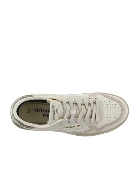 C80-URBAN Vintage logo leather sneakers cream - Women&rsquo;s shoes