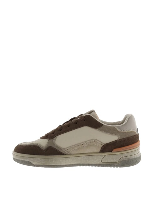 C80-URBAN Vintage logo leather sneakers taupe - Women’s shoes