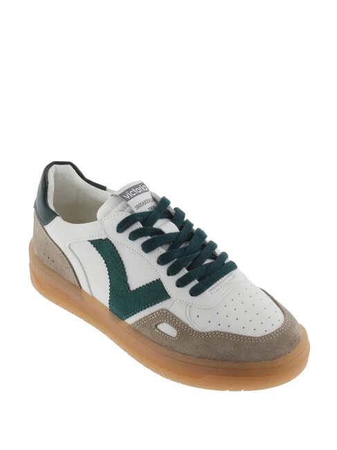 SEUL Unisex sneakers with caramel sole green - Unisex shoes