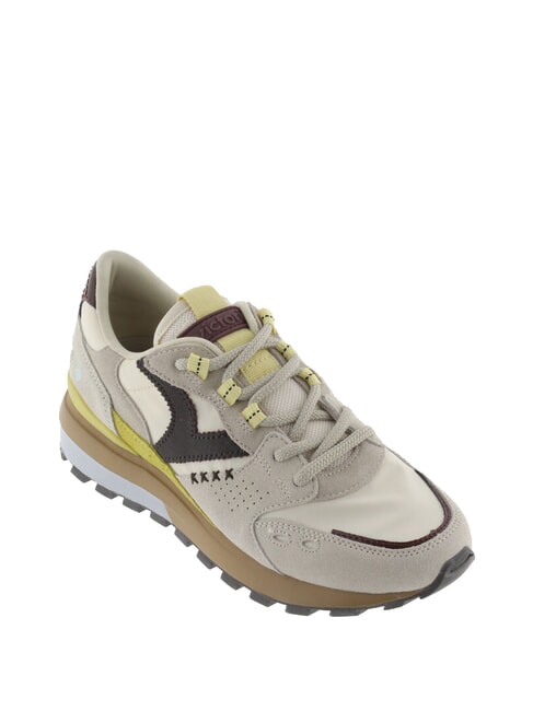 LUNA Running sneakers with a serrated sole beige - Women’s shoes