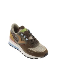 VICTORIA LUNA Patchwork sneakers with serrated sole chocolate - Women’s shoes - 3