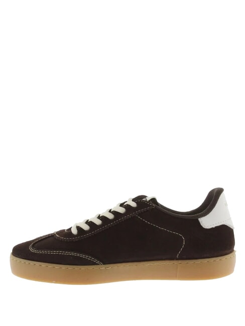 BERLIN Cyclist sneakers in split leather chocolate - Women’s shoes