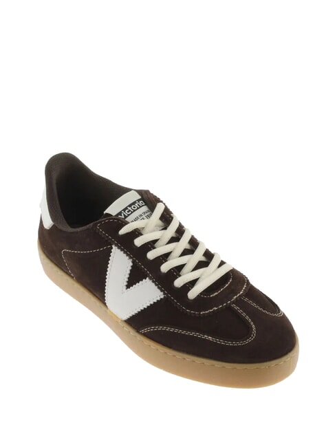 BERLIN Cyclist sneakers in split leather chocolate - Women’s shoes