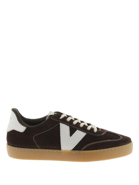 BERLIN Cyclist sneakers in split leather chocolate - Women’s shoes