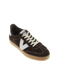 VICTORIA BERLIN Cyclist sneakers in split leather chocolate - Women’s shoes - 3