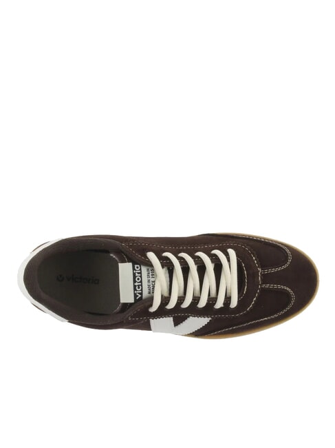 BERLIN Cyclist sneakers in split leather chocolate - Women’s shoes