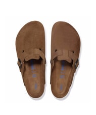 BIRKENSTOCK BOSTON Suede leather slipper dark tea - Unisex shoes - 4