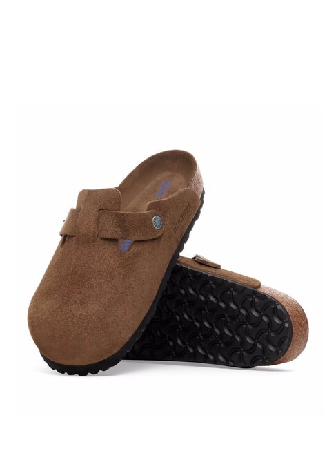 BOSTON Suede leather slipper dark tea - Unisex shoes