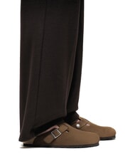 BIRKENSTOCK BOSTON Suede leather slipper dark tea - Unisex shoes - 7