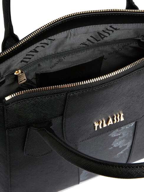 WINDY CITY Handbag with Geo Dark insert Black - Women’s Bags