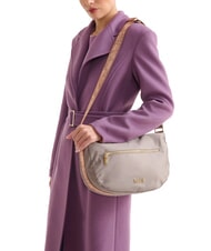 ALVIERO MARTINI PRIMA CLASSE STORMY NYLON Large crescent shoulder bag turtledove - Women’s Bags - 5