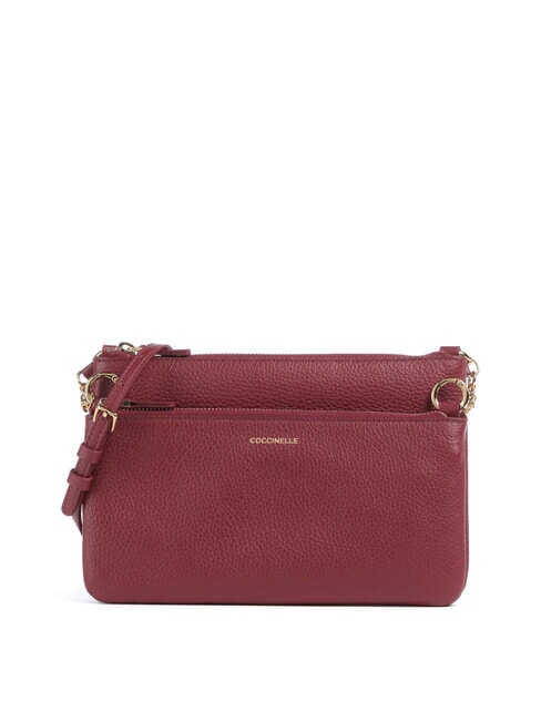 YVONNE Shoulder bag, in leather currant - Women’s Bags