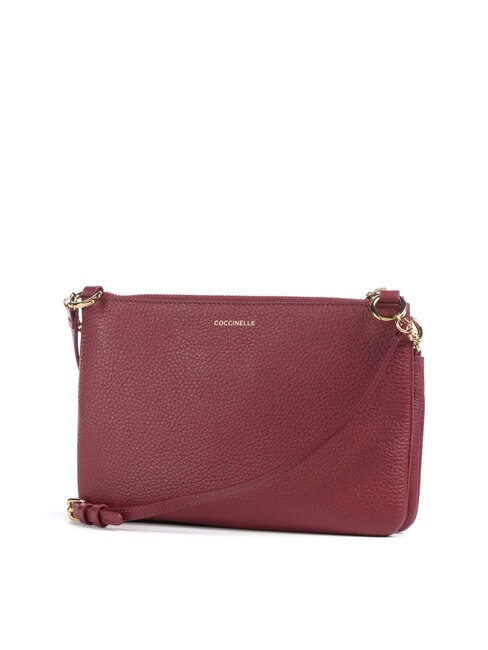 YVONNE Shoulder bag, in leather currant - Women’s Bags