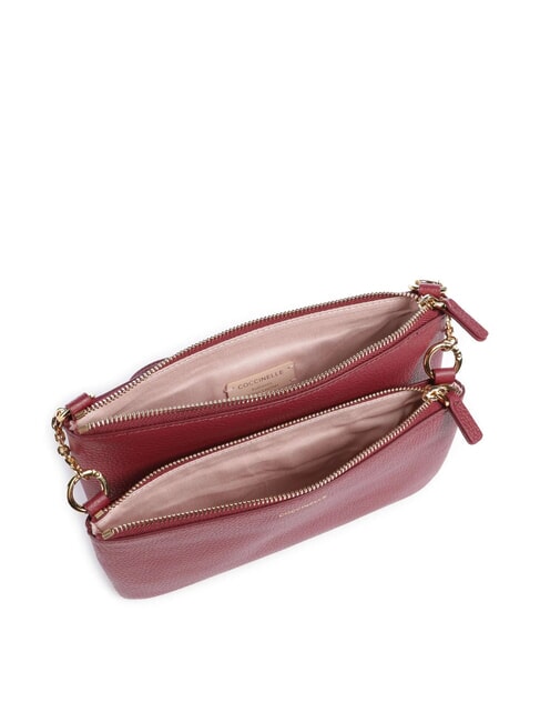 YVONNE Shoulder bag, in leather currant - Women’s Bags