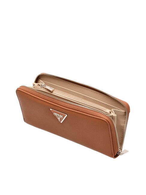 LAUREL 2 Large zip around wallet with wristlet COGNAC - Women&rsquo;s Wallets